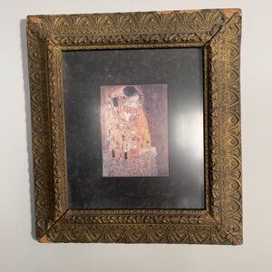 Gustav Klimpt The Kiss Beautiful Modern Art Framed Print Matted Under Glass